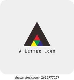 Vector logo design with the letter A symbol is simple, clear, firm, easy to remember, elegant