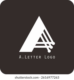 Vector logo design with the letter A symbol is simple, clear, firm, easy to remember, elegant