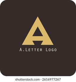 Vector logo design with the letter A symbol is simple, clear, firm, easy to remember, elegant