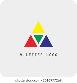 Vector logo design with the letter A symbol is simple, clear, firm, easy to remember, elegant