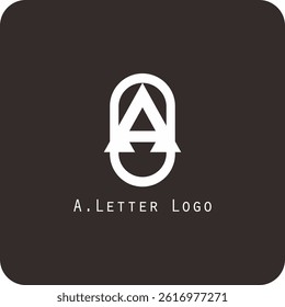 Vector logo design with the letter A symbol is simple, clear, firm, easy to remember, elegant