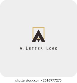 Vector logo design with the letter A symbol is simple, clear, firm, easy to remember, elegant