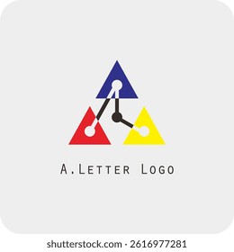 Vector logo design with the letter A symbol is simple, clear, firm, easy to remember, elegant