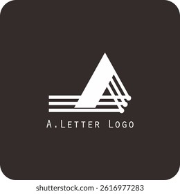 Vector logo design with the letter A symbol is simple, clear, firm, easy to remember, elegant