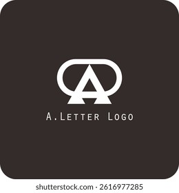 Vector logo design with the letter A symbol is simple, clear, firm, easy to remember, elegant