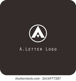 Vector logo design with the letter A symbol is simple, clear, firm, easy to remember, elegant