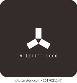 Vector logo design with the letter A symbol is simple, clear, bold, easy to remember, elegant, easy to apply on a large or small scale