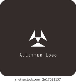 Vector logo design with the letter A symbol is simple, clear, bold, easy to remember, elegant, easy to apply on a large or small scale