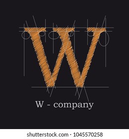 Vector logo design letter W