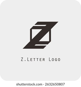 Design de logotipo vetorial com a letra Z símbolo é simples, claro, negrito, fácil de lembrar, elegante, fácil de aplicar em uma escala grande ou pequena