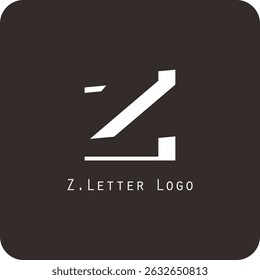 Design de logotipo vetorial com a letra Z símbolo é simples, claro, negrito, fácil de lembrar, elegante, fácil de aplicar em uma escala grande ou pequena