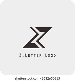 Design de logotipo vetorial com a letra Z símbolo é simples, claro, negrito, fácil de lembrar, elegante, fácil de aplicar em uma escala grande ou pequena