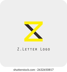 Design de logotipo vetorial com a letra Z símbolo é simples, claro, negrito, fácil de lembrar, elegante, fácil de aplicar em uma escala grande ou pequena