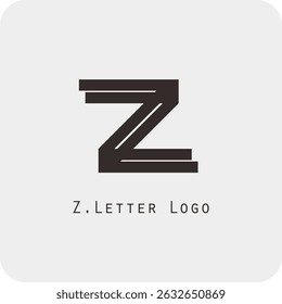 Design de logotipo vetorial com a letra Z símbolo é simples, claro, negrito, fácil de lembrar, elegante, fácil de aplicar em uma escala grande ou pequena
