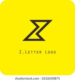 Design de logotipo vetorial com a letra Z símbolo é simples, claro, negrito, fácil de lembrar, elegante, fácil de aplicar em uma escala grande ou pequena