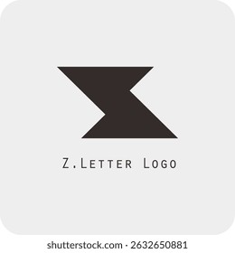 Design de logotipo vetorial com a letra Z símbolo é simples, claro, negrito, fácil de lembrar, elegante, fácil de aplicar em uma escala grande ou pequena
