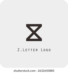 Design de logotipo vetorial com a letra Z símbolo é simples, claro, negrito, fácil de lembrar, elegante, fácil de aplicar em uma escala grande ou pequena
