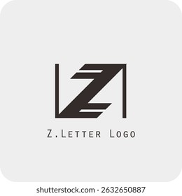 Design de logotipo vetorial com a letra Z símbolo é simples, claro, negrito, fácil de lembrar, elegante, fácil de aplicar em uma escala grande ou pequena