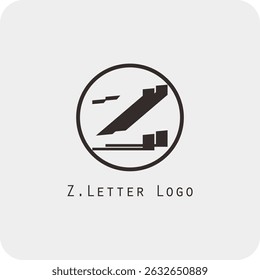 Design de logotipo vetorial com a letra Z símbolo é simples, claro, negrito, fácil de lembrar, elegante, fácil de aplicar em uma escala grande ou pequena