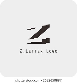 Vector logo design with the letter Z symbol is simple, clear, bold, easy to remember, elegant, easy to apply on a large or small scale