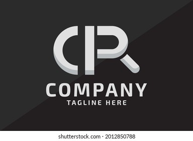 Vector logo design of letters C and R in the shape of an elephant.