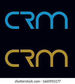 
Vector Logo Design Letters CRM