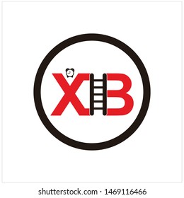 vector logo design, letters x and b