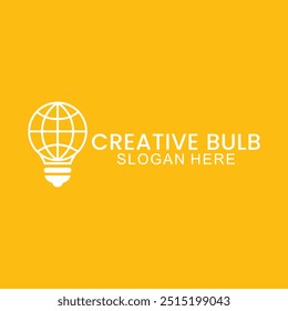 vector logo design light bulb, with symbol of technology, creativity, energy logo design