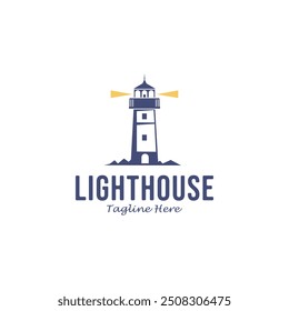 vector logo design lighthouse. logo inspiration