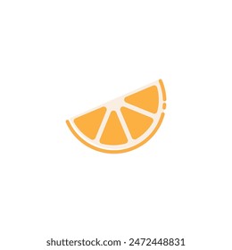 Línea de diseño de logotipo de Vector de rebanadas de naranja fresco.