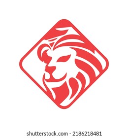 Diseño de logotipo vector con símbolo de león