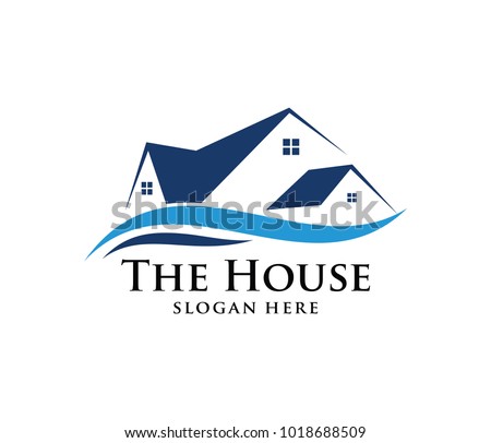 vector logo design of luxury prosperity comfy home, hotel, or real estate for property business company