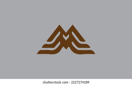 Vector logo design made in brown color.