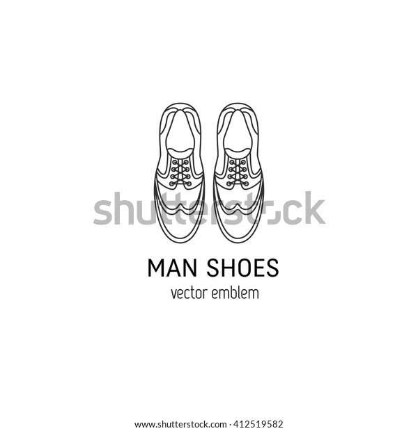 Vector Logo Design Man Shoes Shop Stock Vector (Royalty Free) 412519582 ...