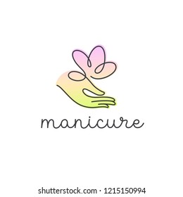 Vector logo design for manicure and nail salon