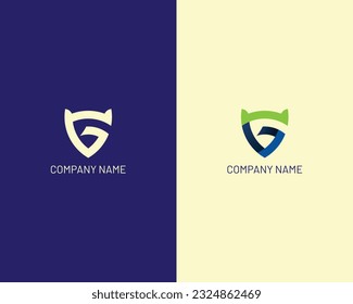 Vector logo design minimal logo design with editable shapes unique logo branding for company and personal use