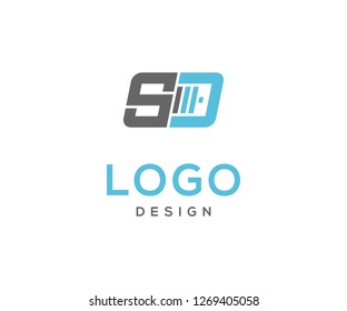 Vector Logo Design Mobile Charger Icon Stock Vector (Royalty Free ...