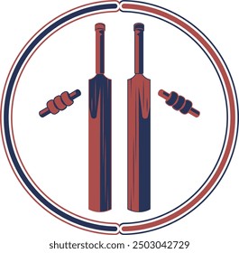 Vector Logo Design for Modern Cricket Sport Featuring Dynamic Elements