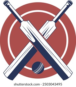 Vector Logo Design for Modern Cricket Sport Featuring Dynamic Elements