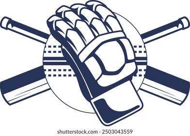 Diseño de logotipo de Vector para deportes de críquet modernos con Elementos dinámicos