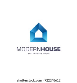 Vector logo design. Modern house