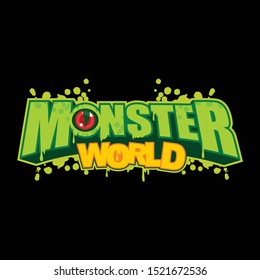 Vector logo design of Monster World