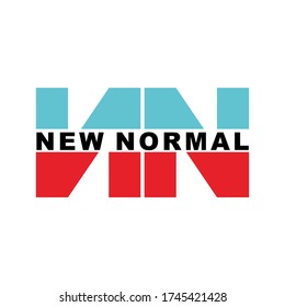 Vector logo design, new normal plan for 2020
