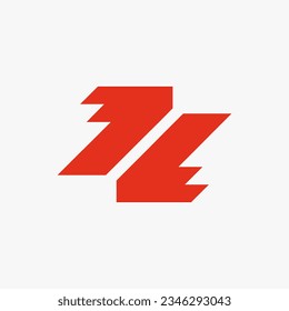 vector logo design number 77 theme red color speedn