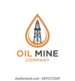 Diseño de logotipo de Vector de la industria petrolera.