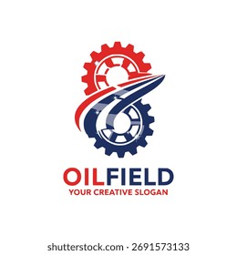 Design de logotipo vetorial da indústria petrolífera.