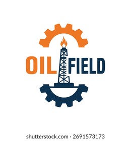 Vector logo design of oil industry.