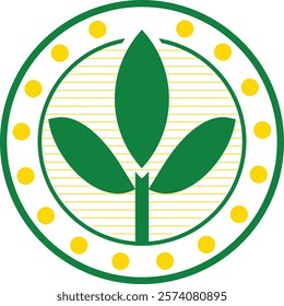 Vector logo design for organic farming or food brand