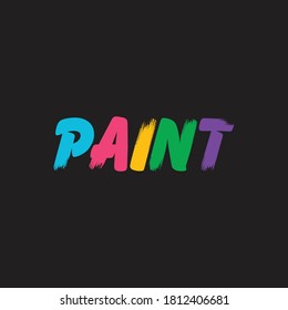 vector logo design with paint lettering