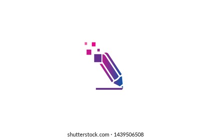 Vector logo design. Pencil sign